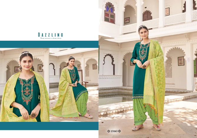 Kalaroop Sunheri 5 Fancy Festive Wear Heavy Ready Made Patiala Dress Collection